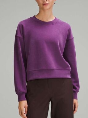 Lululemon Softstreme Perfectly Oversized Cropped Crew Dramatic Magenta